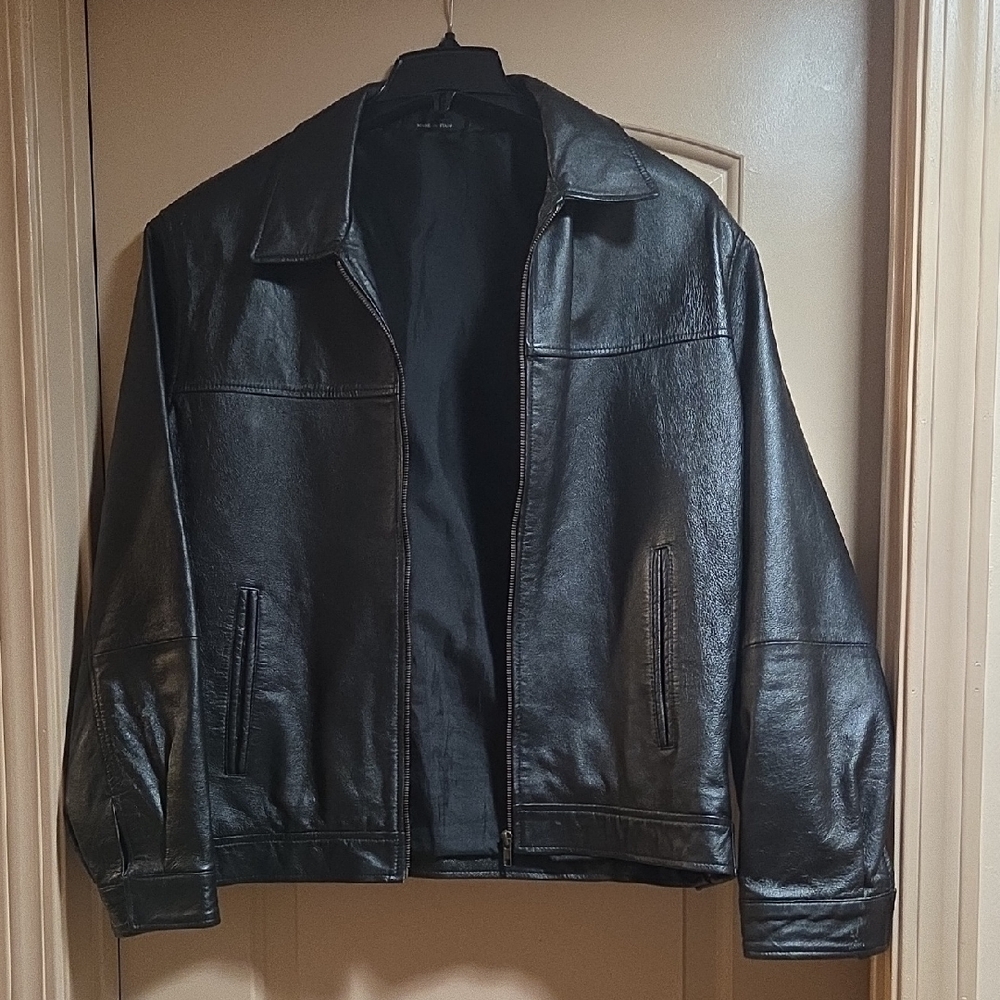 Men's Black Leather Jacket
